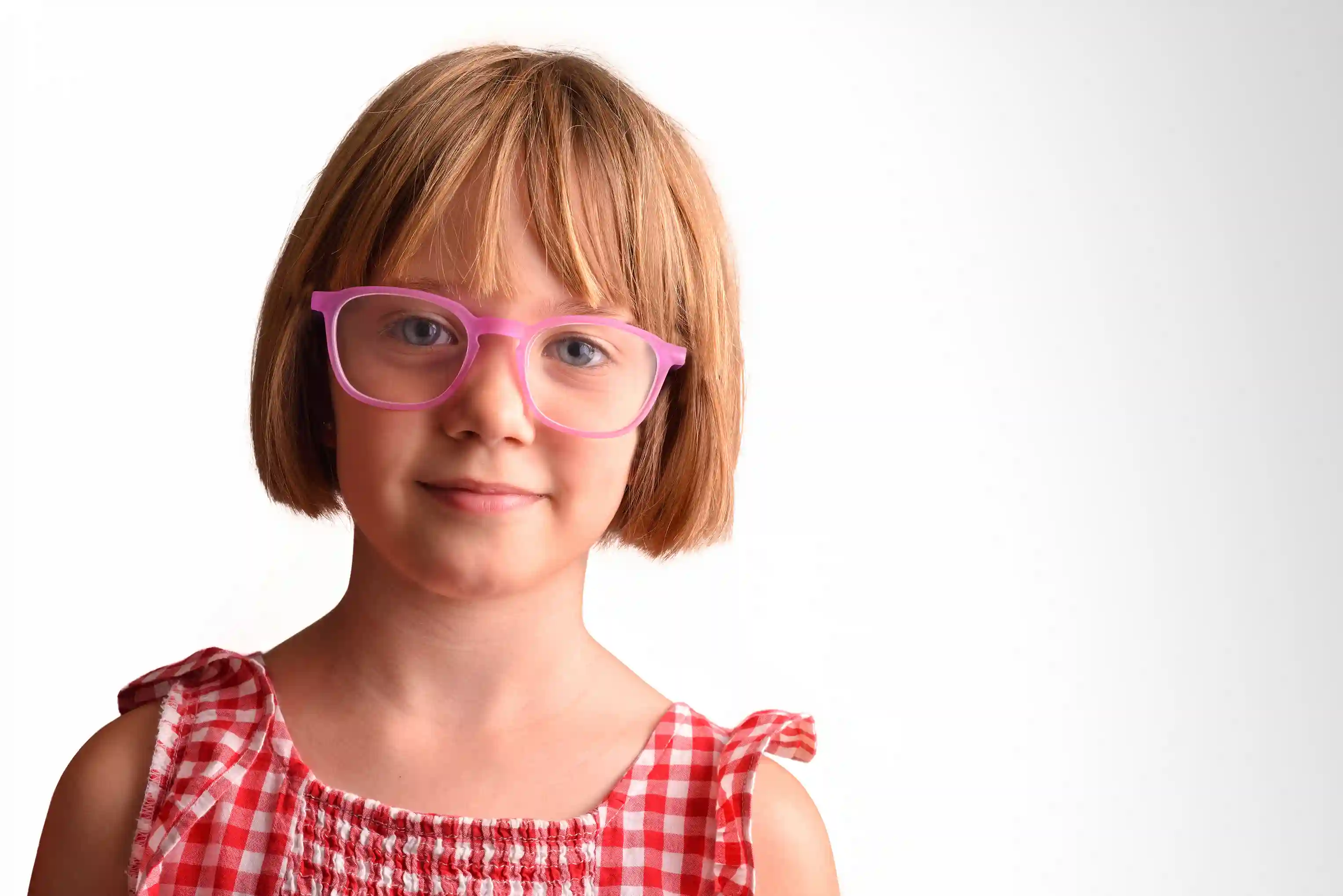 elderly male patient having an eye sight check